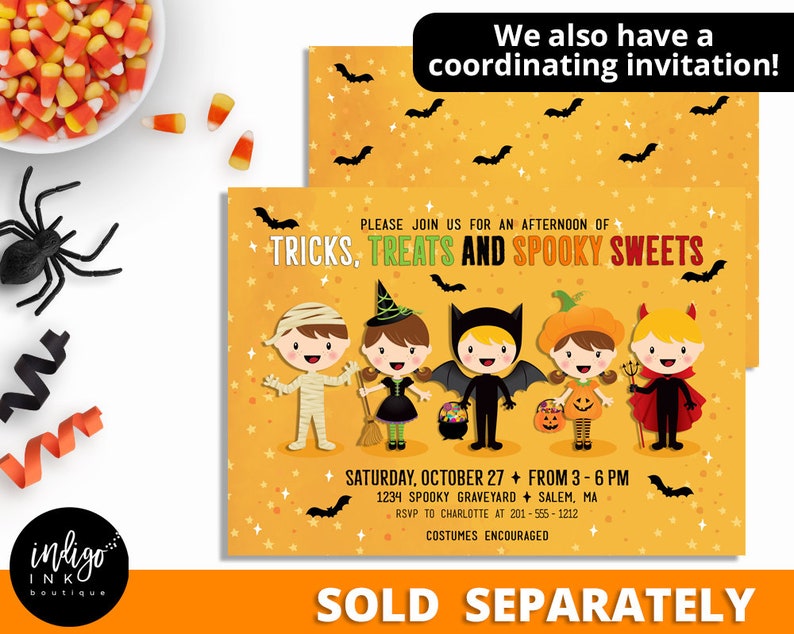 Halloween Treat Tags INSTANT DOWNLOAD Halloween Favor Tags for Boys Trick or Treat Kids Halloween Party Thank You Tags image 5