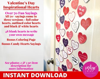 Valentines Day Love Notes INSTANT DOWNLOAD | Valentine Decoration | Heart Attack Printable Valentine Gift for Kids