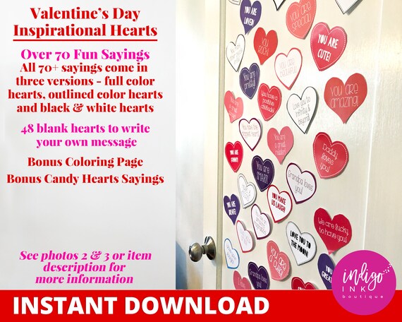 Glitter Valentine Foam Hearts - 48 Pc.