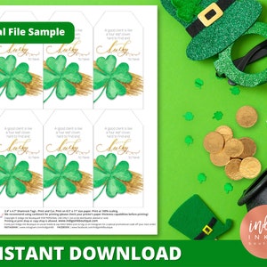 St. Patricks Day Real Estate CLIENT Favor Tags INSTANT DOWNLOAD Broker Marketing St. Patty's Day Tag Agent Pop By St. Patrick's Tags image 3