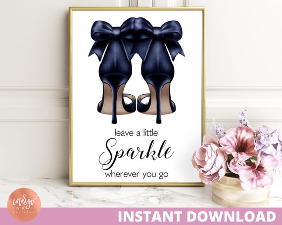 Mothers Day Gift Leave a Little Sparkle Wherever You Go High Heels Print | Gift for Mom Fashion Illustration | Mom Gift INSTANT DOWNLOAD Il_570xn