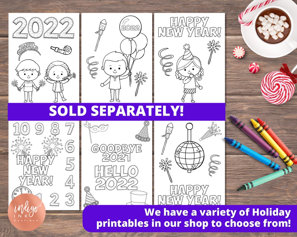 Lunar New Year Coloring Pages INSTANT DOWNLOAD 2022 Year of - Etsy