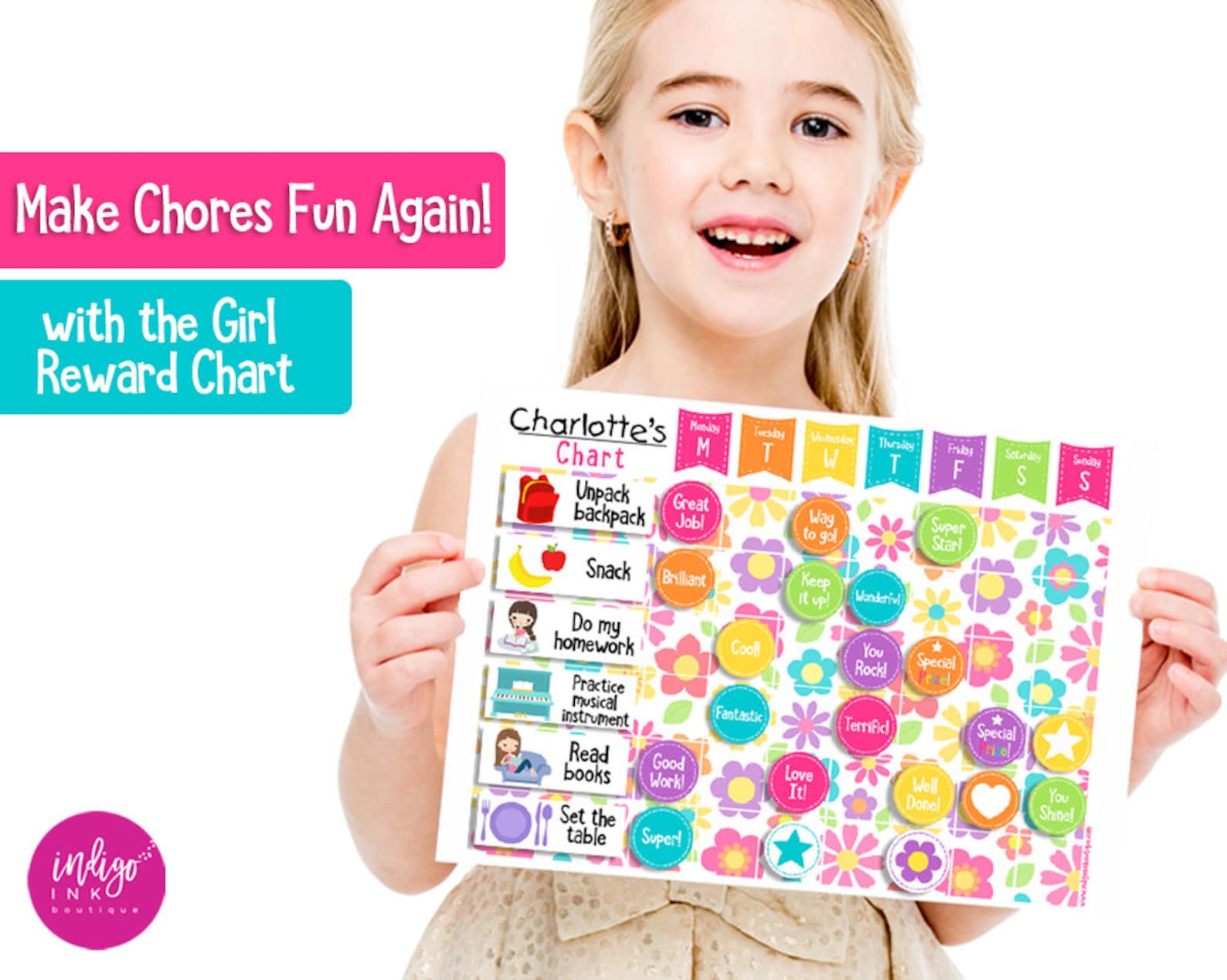Child Routine Reward Chart Child Reward Chart INSTANT DOWNLOAD | Behavior Chart for Child | Daily ...