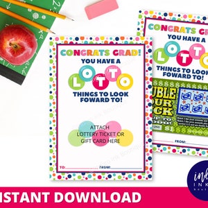 Lottoscheinhalter Abschlussgeschenk INSTANT DOWNLOAD | Congrat Grad Abschluss des Jahres Geschenk | Du hast es geschafft | Geschenkkartenhalter