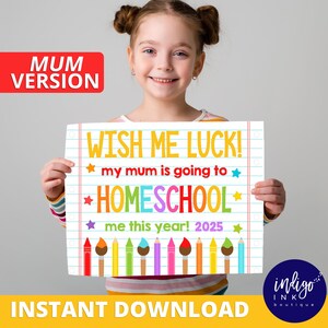 First Day of School Sign BRITISH Version INSTANT DOWNLOAD | First Day of Homeschool Sign | 1st Day of School Printable | Back to School Sign