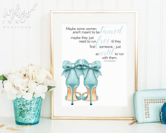 Shoe Lover Digital Download | Run Free Sex and the City | SATC Fashion Wall Art | High Heels Print | Carrie Bradshaw Fashion Art Dorm Décor Il_570xn