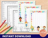 Number Tracing Printable Worksheet INSTANT DOWNLOAD | Numbers Worksheet Homeschool Printable | Learn to Write Tracing Worksheet