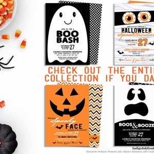 Halloween Water Bottle Labels INSTANT DOWNLOAD Kids Halloween Party Water Bottle Wrapper Ghost Stickers Trunk or Treat Boo Labels image 7