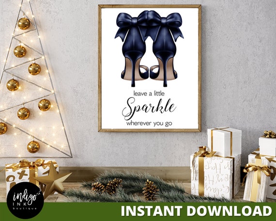 Christmas Gift Leave A Little Sparkle Wherever You Go Fashion Quote 