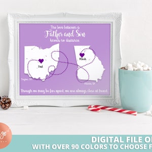 Christmas Gift for Dad from Son Personalized Gift DIGITAL | Holiday Print Gift for Dad | Miss You Dad DIGITAL Print