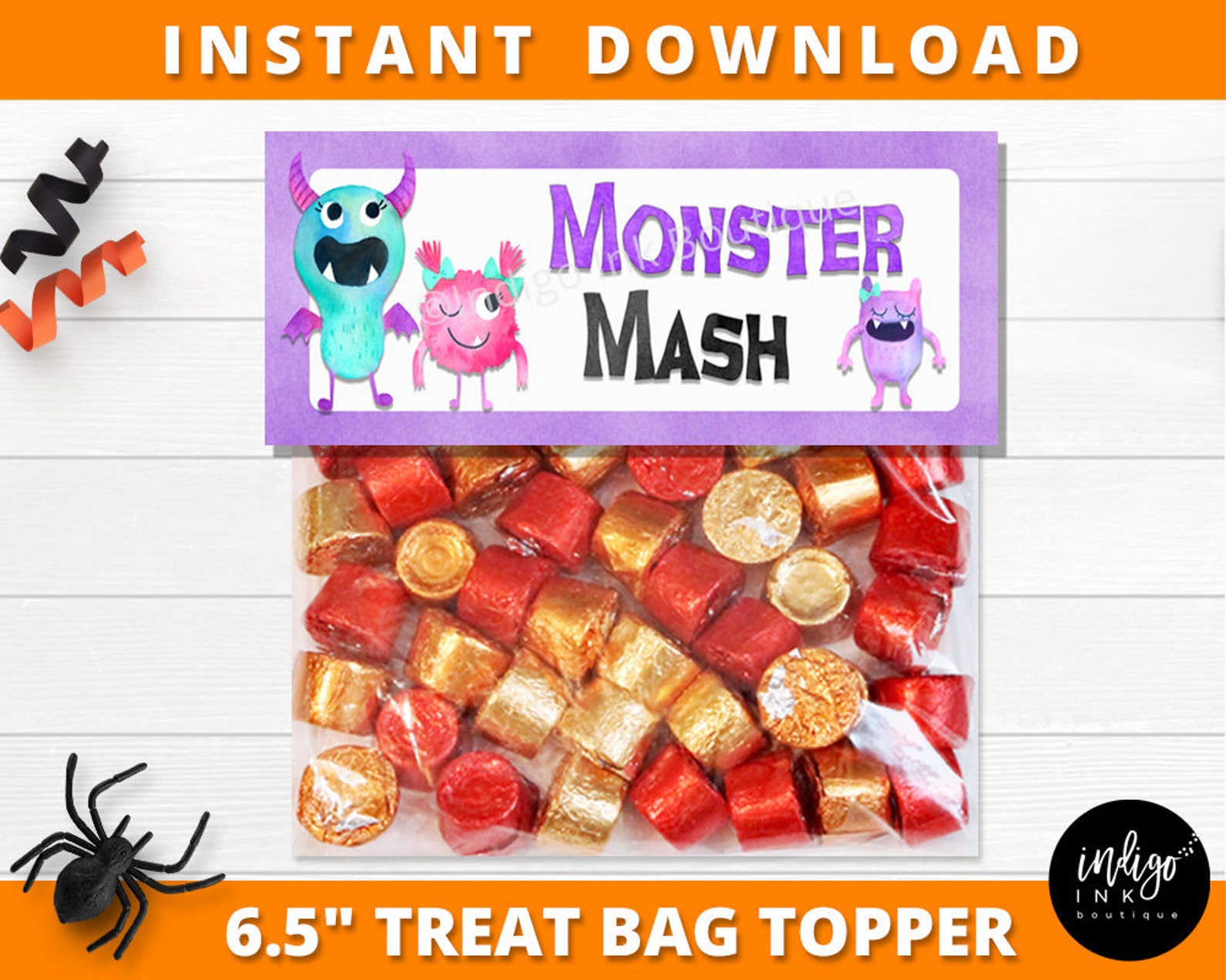 Monster Mash Halloween Bag Topper