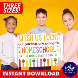 Schulanfangzeichen INSTANT DOWNLOAD | Erster Tag der Homeschool Zeichen | 1st Day of School Printable | Back to School Schild