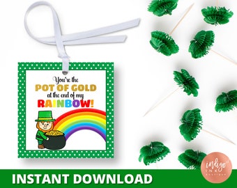 St Patrick's Day Anhänger SOFORT DOWNLOAD | St. Pattys Day Taschenanhänger | St. Pattys Day Schule Lecker Tags | St Patrick's Day Anhänger