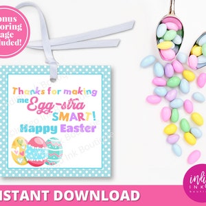 Easter Gift Tags INSTANT DOWNLOAD | Easter Tag for Teacher | Easter Printable Tag | School Treat Tags