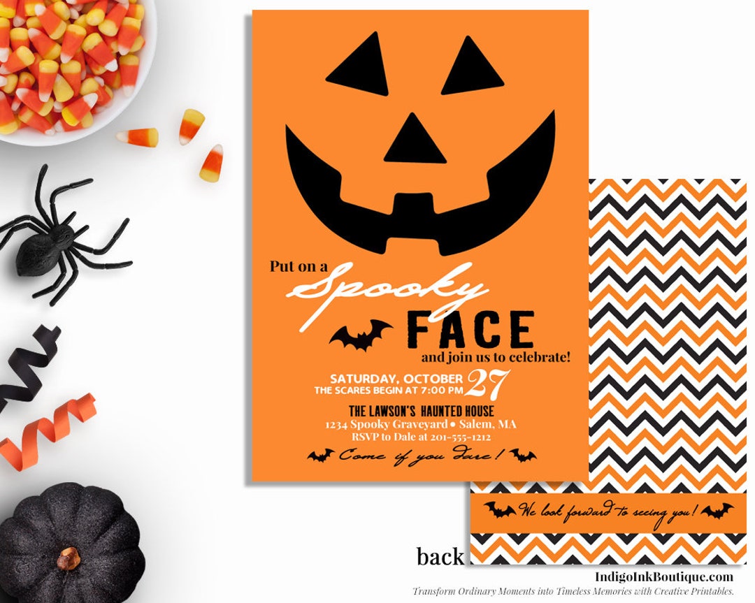 Jack O Lantern Halloween Invitation for Kids DIGITAL DOWNLOAD | Kids ...