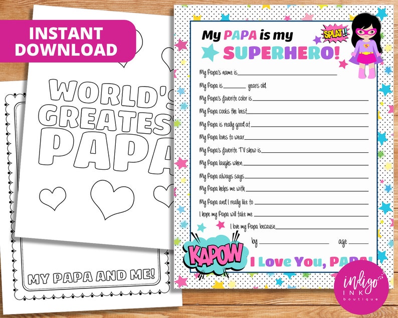 All Pertaining to My Papa Printable Immediate Obtain Fathers Working day versus Little one Papa Present Satisfied Fathers Working day Present photograph about All About My Papa Printable named All In excess of My Papa Printable Fast Obtain Fathers Working day in opposition to Little one Papa Reward Satisfied Fathers Working day Present