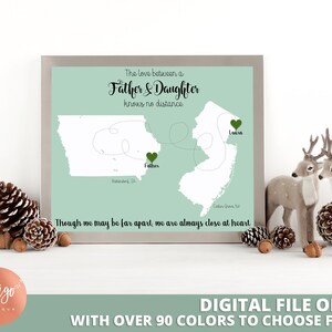 Christmas Gift for Dad from Daughter Personalized Gift DIGITAL | Holiday Print Gift for Dad | Miss You Dad DIGITAL Print