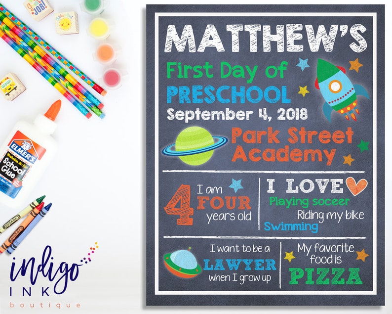 Science First Day of School Sign | Custom Chalkboard Sign | 1st Day of ...