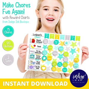 Kids Daily Checklist | Weekly Chore Chart for Kids | Children to Do List | Kids Reward Chart Kids Printables INSTANT DOWNLOAD image 1