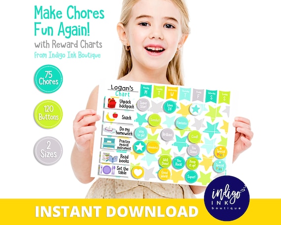Kids Daily Checklist | Weekly Chore Chart for Kids | Children to Do List | Kids Reward Chart Kids Printables INSTANT DOWNLOAD