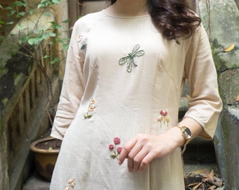 ao dai linen