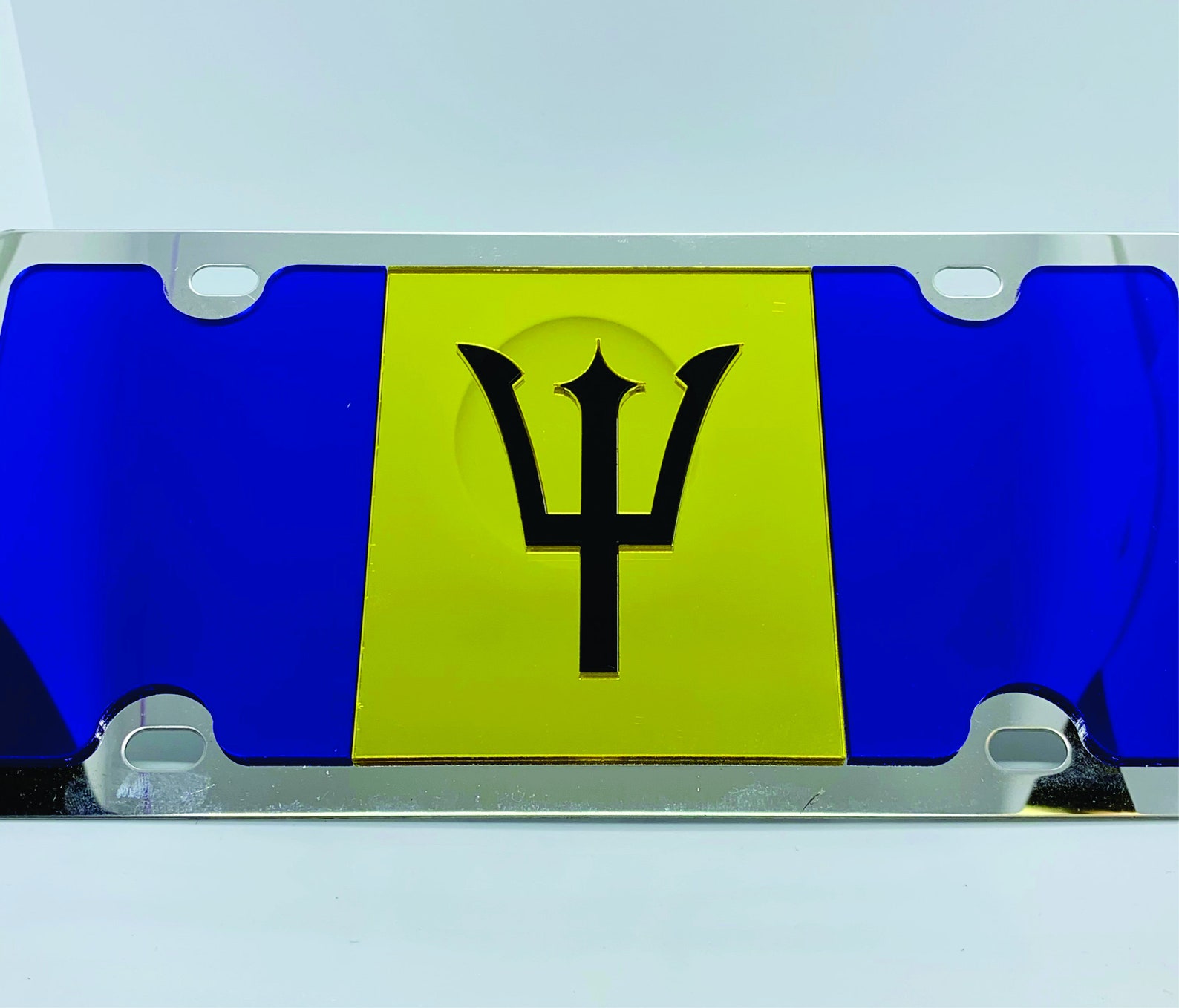 BARBADOS FLAG Custom Stainless Steel License plate Front Etsy