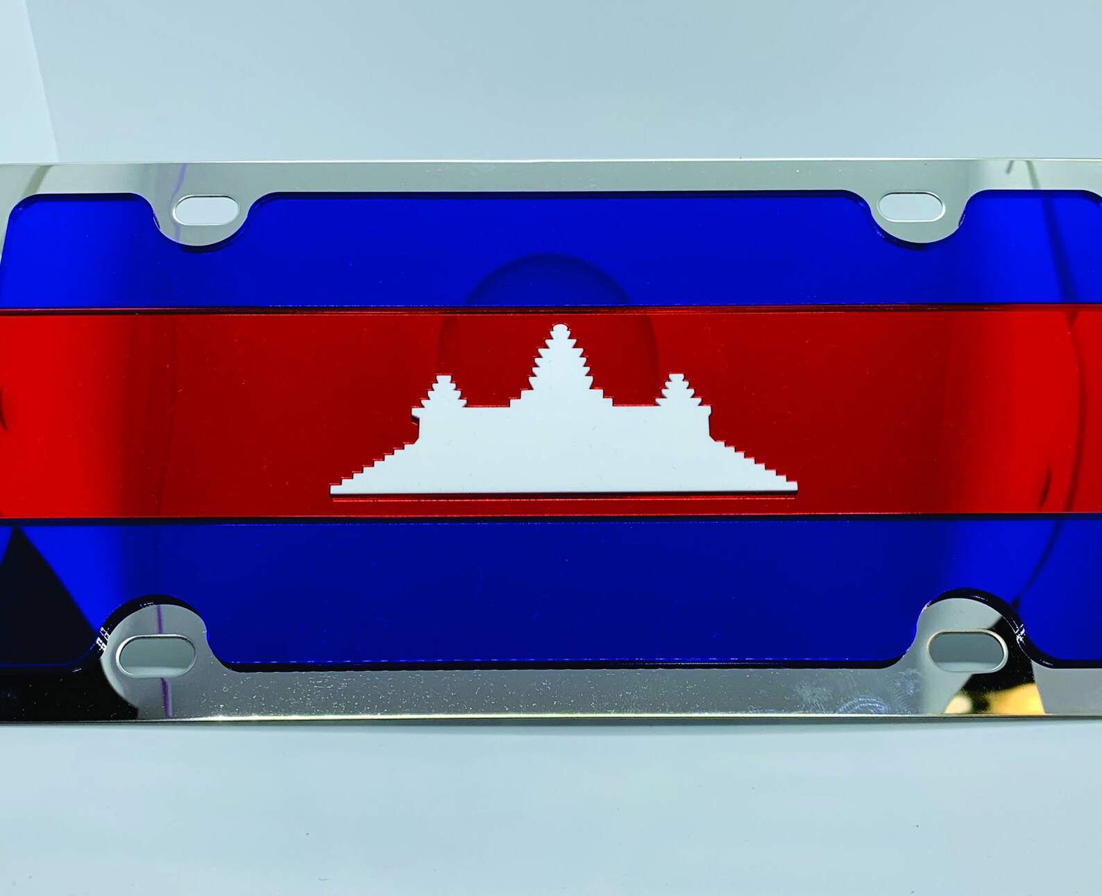 CAMBODIA Custom Stainless Steel License plate Front Etsy