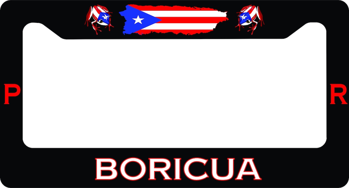 PUERTO RICO FLAG Frame License Plate Etsy