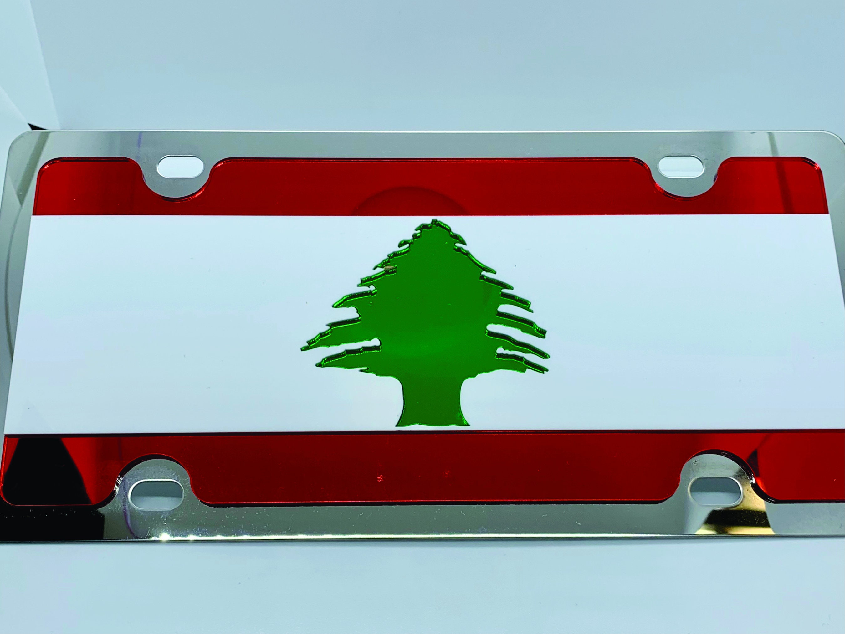 LEBANON FLAG Custom Stainless Steel License plate Front Etsy