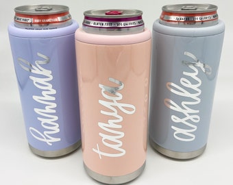 BRUMATE SKINNY CAN KOOZIE - GLITTER PINK