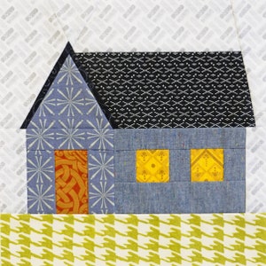 Gabled House Paper Piecing Pattern -- Digital Download