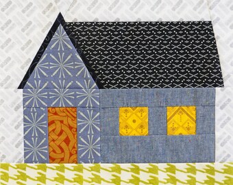 Gabled House Paper Piecing Pattern -- Digital Download