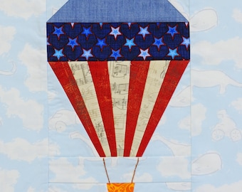 Hot Air Balloon Paper Piecing Pattern -- Digital Download