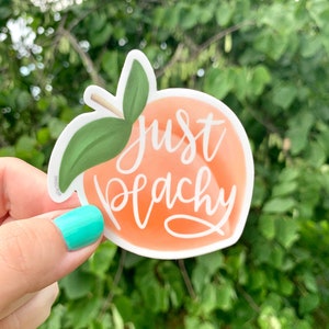 Just Peachy Sticker Peachy Sticker Peach Car Decal Waterproof