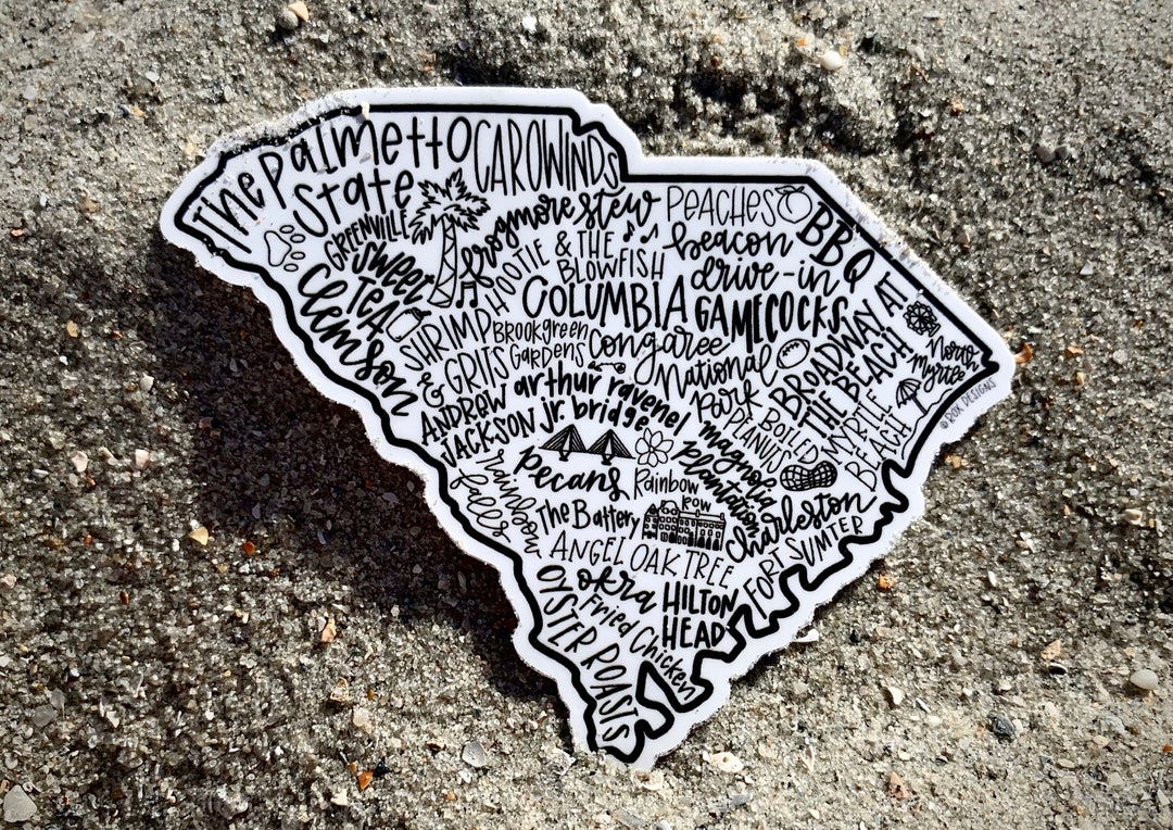 Sc Native Sticker South Carolina Sticker | Laptop Decal | Car Decal | State Sticker ...