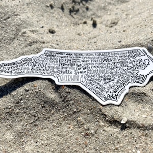 North Carolina Sticker for Car North Carolina Souvenir Waterproof NC