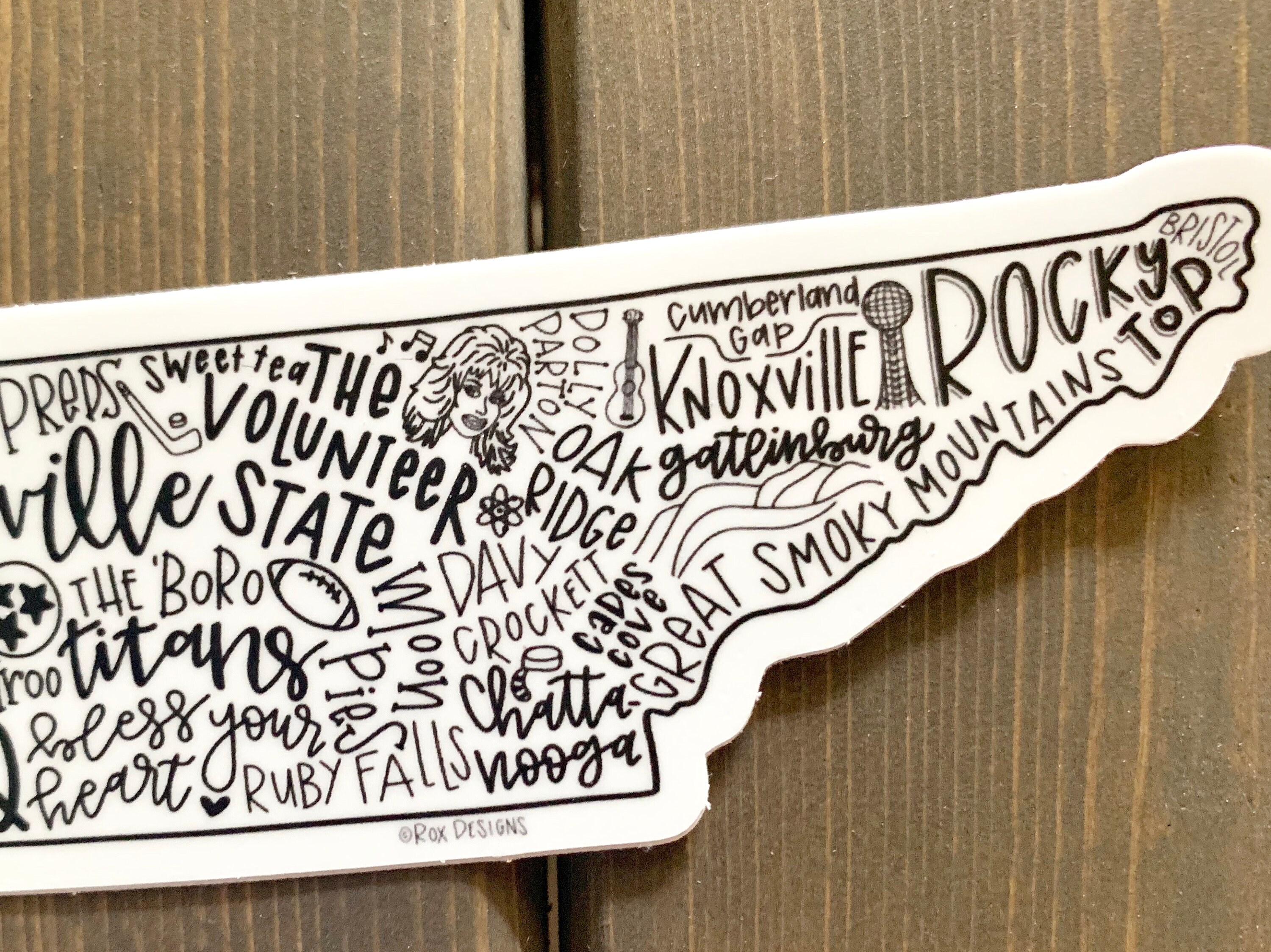 Tennessee Sticker Tennessee Car Decal Laptop Sticker Etsy