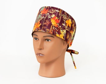 Autumn is in the Air Men's Style Surgical Scrub Hat