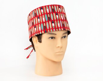 Surfs Up - Polynesian Island Surfboards Men's Style Scrub Hat