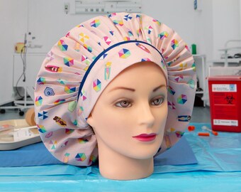 Beach Beauties with Umbrellas  - Bouffant Scrub Hat