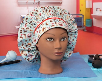 Hamsters Bouffant Scrub Hat