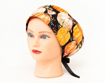 Hey There Pumpkin - Pixie Euro Style Surgical Scrub Hat