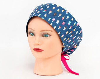 Pixie/Euro Style Scrub Hat - We all Scream for Ice Cream!