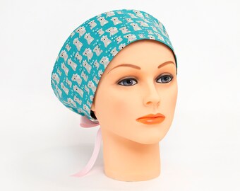 Euro/Pixie Surgeons Hat - Koala Bears in Teal