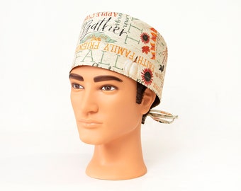 Happy Fall Y'all - Men's Style Surgical Scrub Hat