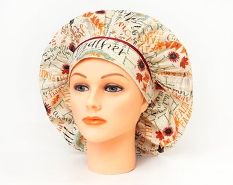 Happy Fall Y'all - Bouffant Surgical Scrub Hat