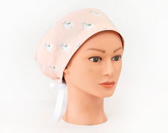 No Prob-Llama in Pink - Pixie Style Surgical Scrub Hat