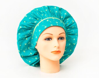 Sunset Drive Palm Trees Bouffant Scrub Hat