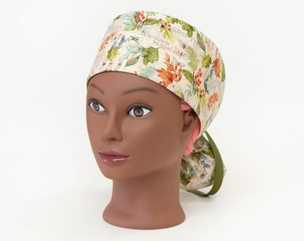 Fall Days and Autumn Blessings Boy Cap Ponytail Scrub Hat