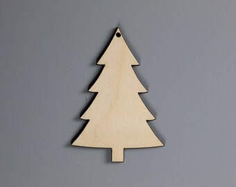 Gift pendant made of natural wood "Christmas tree type 3"